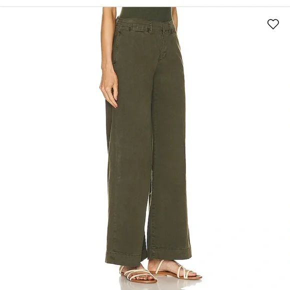 Frame Olive Green Wide Leg Trouser - Picture 3 of 5